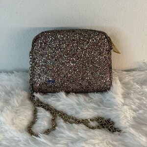 Glitter Sparkle Crossbody Bag in Rose-Taupe